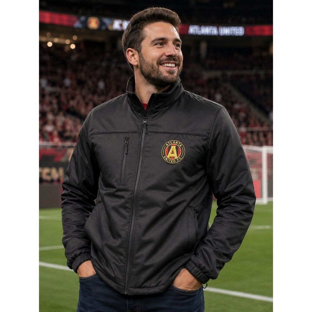 Atlanta United FC ANTIQUA Black Jacket (Large)